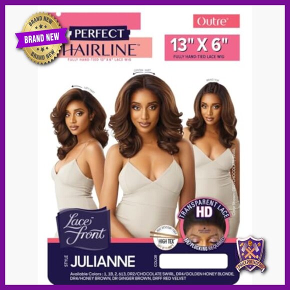 Lace Front Wig 13x6 Hand-Tied HD Transparent Heat Friendly Wavy Synthetic main image 2